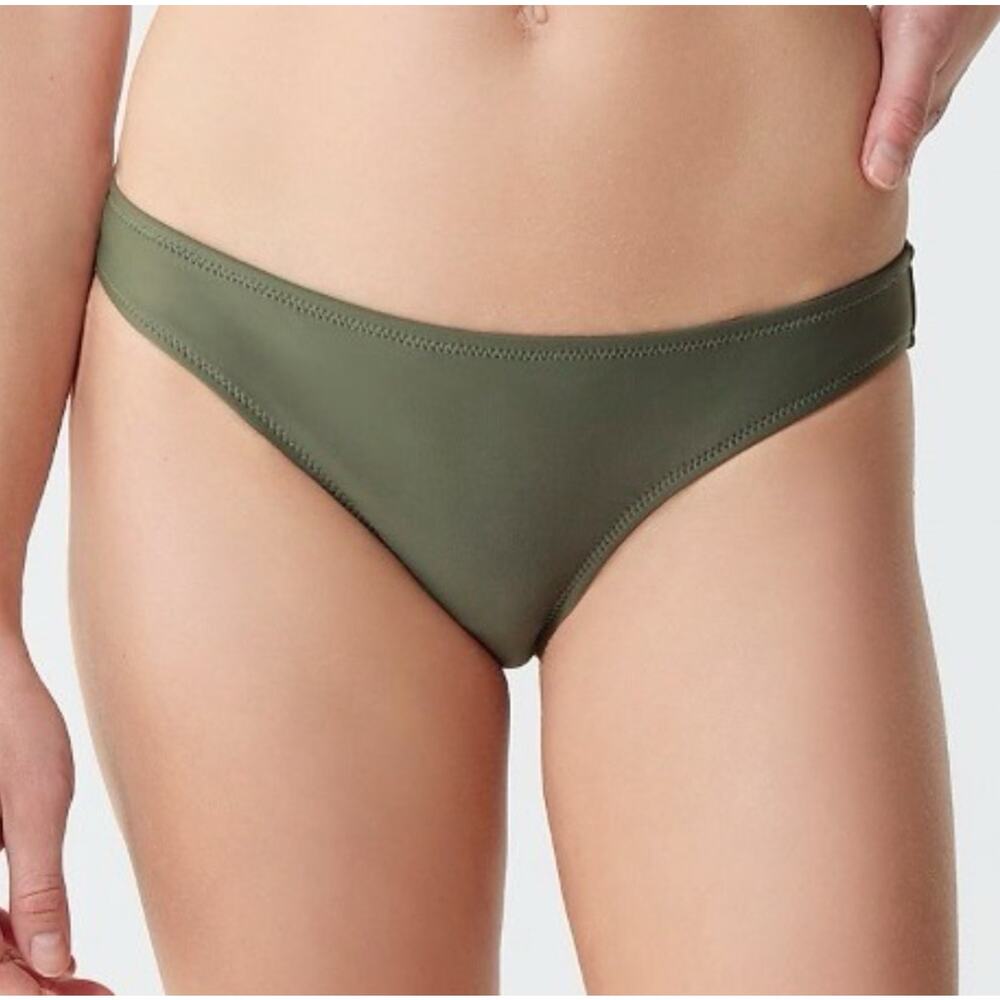 J. Crew Heritage 1989 High-leg Bikini Bottom Women's Size S Green NEW